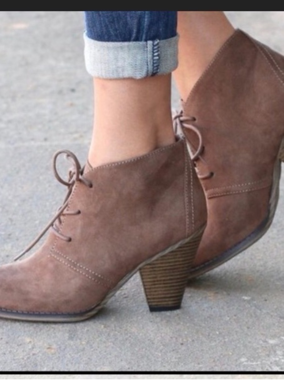 Women's MIA Shawna Tan Faux Suede Lace-Up Ankle Boot